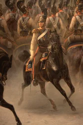 Aanval op het plein van de decembristen door het regiment van de gardes te paard op 14 december 1825